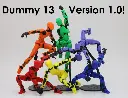 Small Size Dummy 13 Robot, Robo Multi-Articular Action, 13cm with Stand