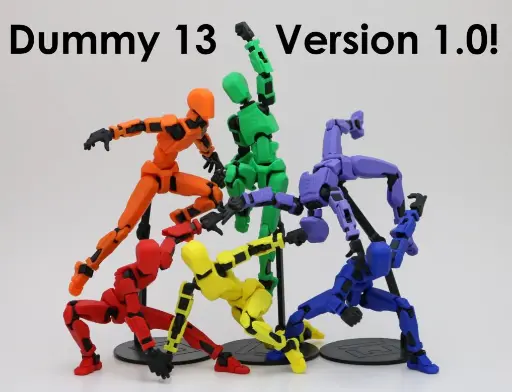 Small Size Dummy 13 Robot, Robo Multi-Articular Action, 13cm with Stand